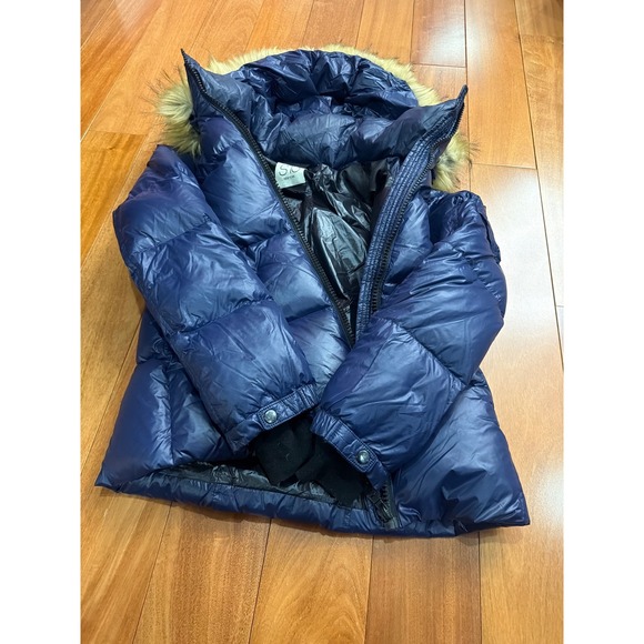 S13 New York S13 Women's Allie Puffer Shoet Coat Jacket Faux Fur Hood Size M - Picture 9 of 10